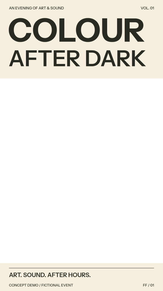 Transparent foreground export containing only the protected event typography